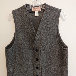 Filson Wool Vest: 40 (Small): Light Grey